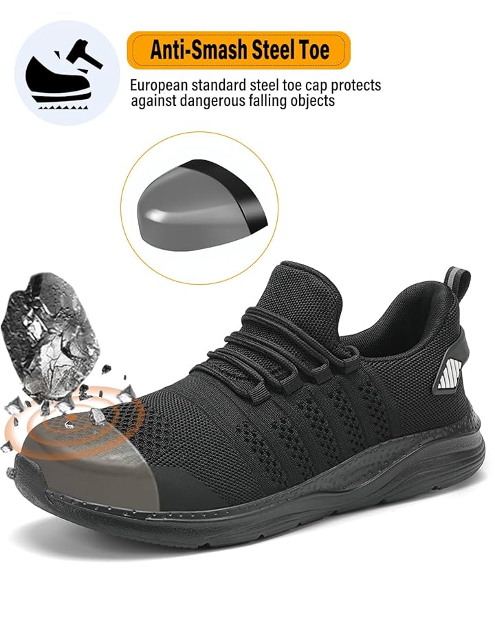 Amazon.com: Suvysoo Steel Toe Shoes for Men Safety Puncture